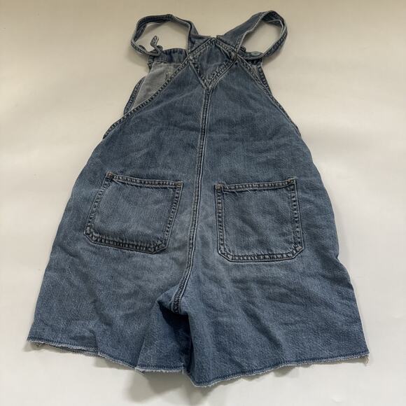 Gap Kids Jean Overalls Blue Distressed Denim Pockets 100% Cotton Kids Girls XXL - Picture 5 of 9